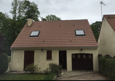 Photo d'une toiture nettoyée.